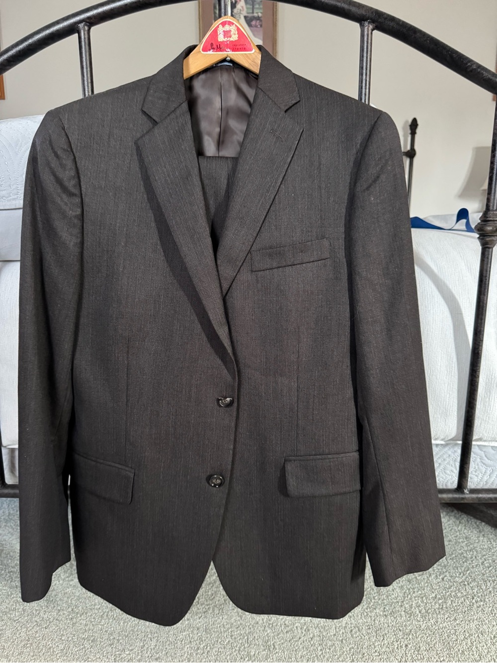 Marc Anthony Brown Men's Two-Button Suit Jacket and pants